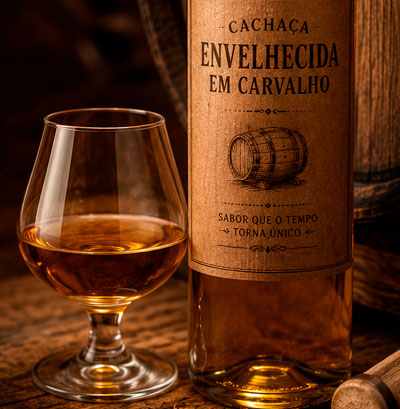 Cachaça envelhecida em carvalho